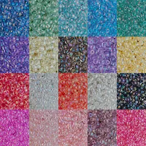 3000pcs 20 Colors 3mm Colored Glass Beads Set, DIY Jewelry Making Supplies for Bracelets Necklaces Rings, Handmade Craft Kit, Durable Beads