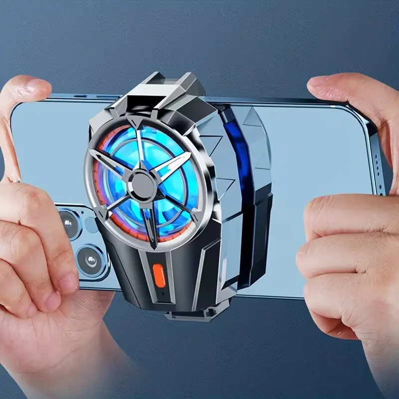 Phone Cooler with Universal Stand, Adjustable Width 85mm, Magnetic Type-C Interface, Fan Cooling, External Cooling for Gamers and Esports Players, Gaming Items, Cooling Products
