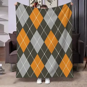 Diamond Pattern Print Blanket, Soft Skin-Friendly Lightweight Throw, Ideal for Living Room, Bedroom, Office, Outdoor, Gift