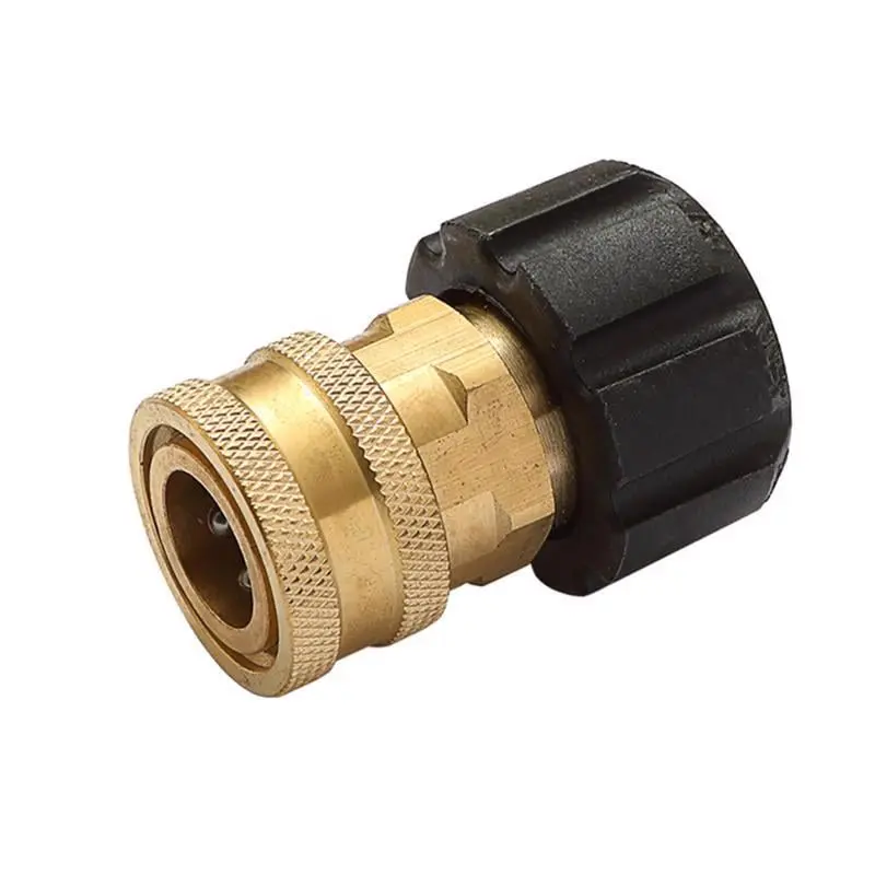 SurfaceMaxx 1035793 M22 Female x 0.37 in. 4500 PSI Quick Connect Coupler, Gold