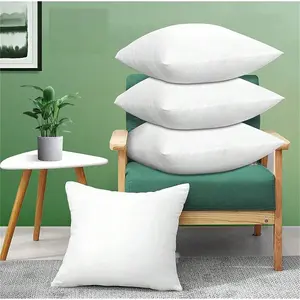 Multi-Size Microfiber Pillow Insert, Soft Cushion Core for Sofa & Bedroom, Durable Polyester Filling, Medium Mattress Feel, Soft Memory Foam