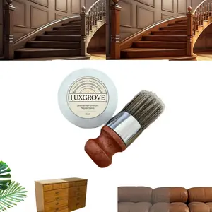 Luxgrove Leather Furniture Salve & Brush Set  Leather Repair Cream Oil Polish Rejuvenator for Protect Car Seats, Bags, Shoes Bedroom Footwear
