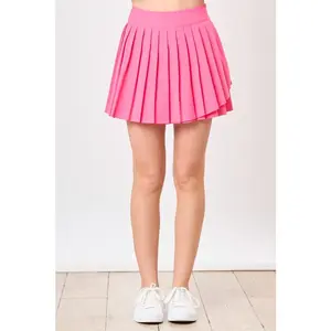 Pleated Wrap Skirt