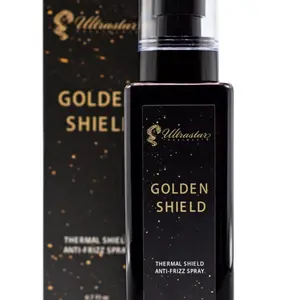 Ultrastar Golden Shield Anti-Frizz Thermal Spray - Keratin-Like Treatment, 6.7 fl oz, Thermal Shield Formula Haircare Smooth