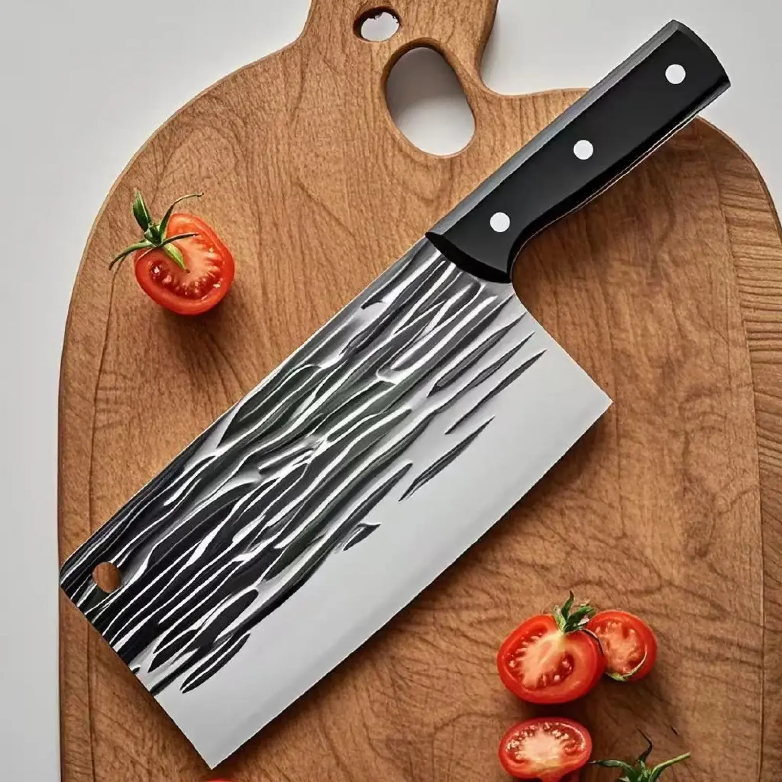 Heavy Duty Forged Butcher Knife - Full Tang Sharp Blade Cooking Tool, Multi-Purpose Knives for Home Kitchen Meat Cutting, Outdoor Camping, Cooking Knives