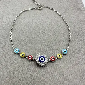 Evil Eye 925 Silver Bracelets for Women – Adjustable 17 cm + 20 cm Extension