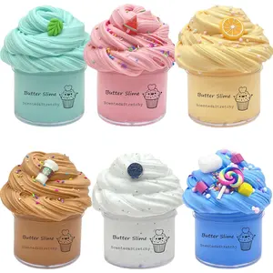 Butter Kit 6 Pack Pre Made Sludge Toy for Party Favors, Super Soft and Non-Sticky, Easter Egg Fillings Christmas Stocking Stuffers, Gifts for Kids Girls Boys