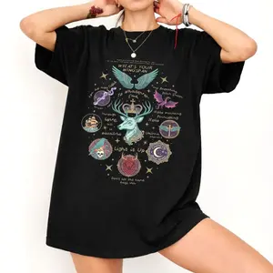 Sarah J Maas Bookish Graphic Tee, Throne of Glass ACOTAR Crescent City Shirt