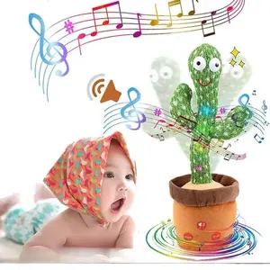 Singing Cactus Toy with Musical Notes and Adorable Eyes for Kids Interactive Play and Fun