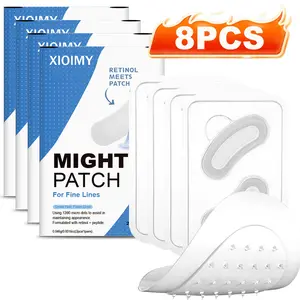 8pcs Hyaluronic Acid Micro Needle Eye Mask, Injected Retinol and Peptides, for Eyes Face Nose, Strong Moisture Firming Glow