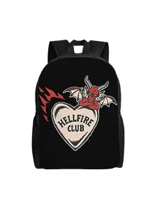1 piece Back to school season Hellfire Club 4 Schoolbag stranger things For Women Kawaii Camping Birthday Zipper Closure Daypack 