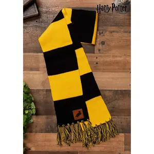 Hufflepuff Patch Striped Scarf