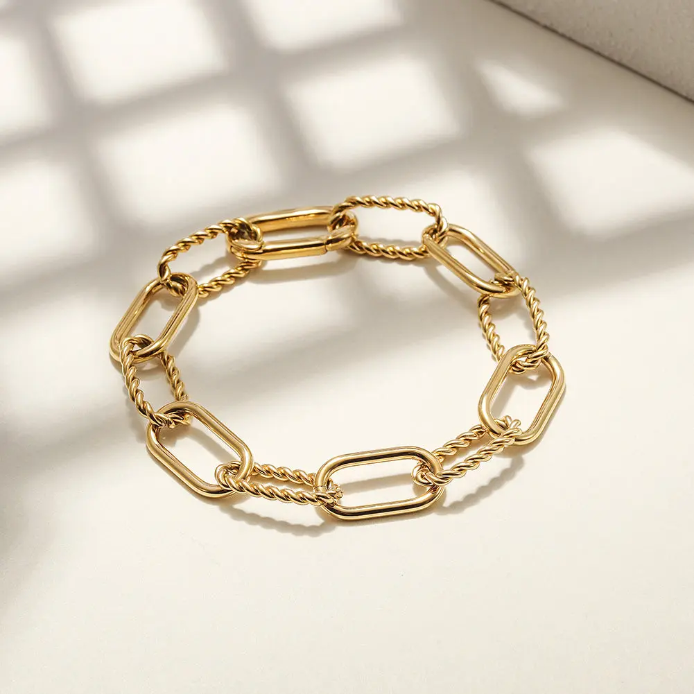 Threader Interlocking Bracelet - Adjustable Fit, Versatile Design, Lightweight, Durable, Ideal for Daily Wear