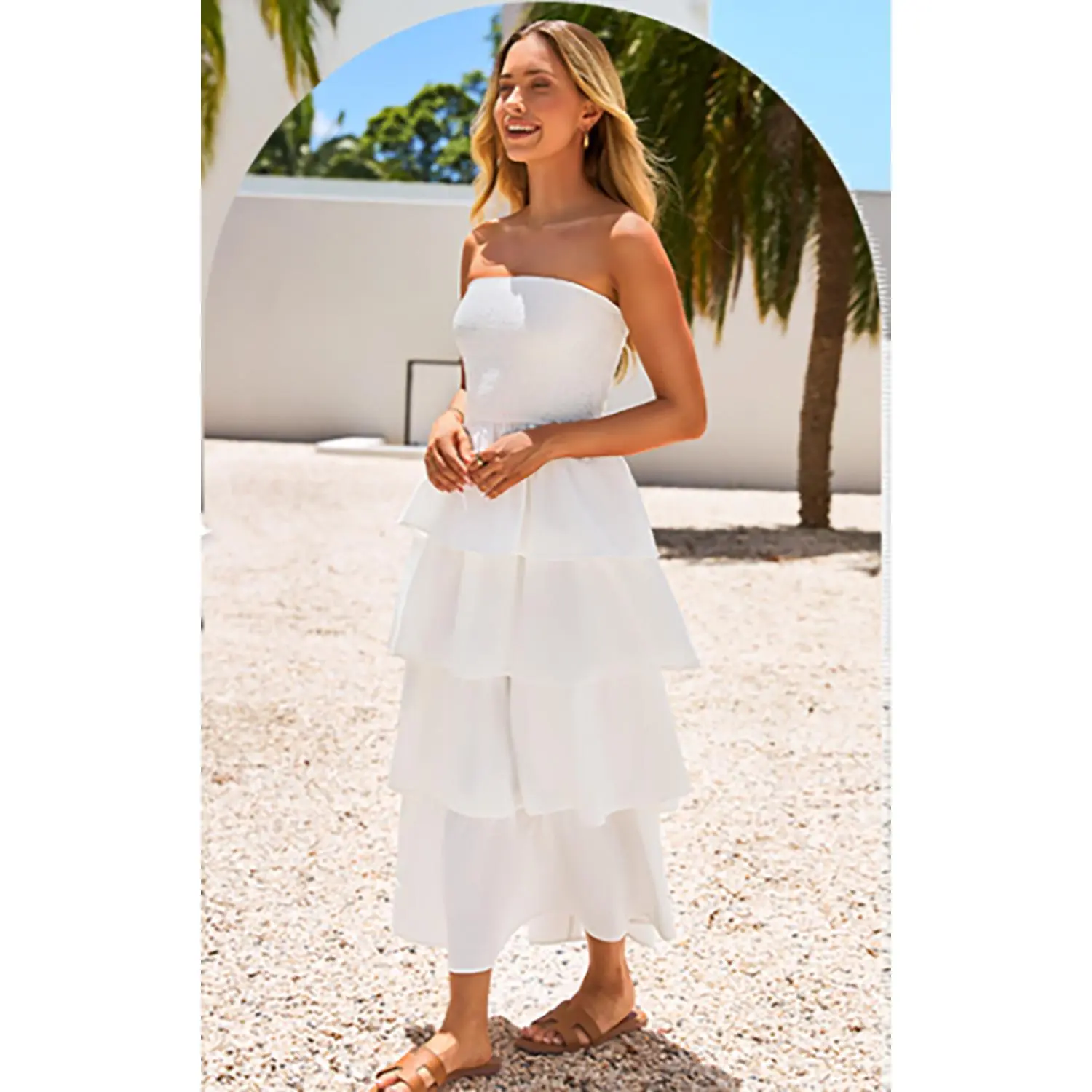 ZESICA Women's Summer Boho Strapless Maxi Dress 2025 Casual Sleeveless Off Shoulder Smocked Tiered Beach Long Sundress - TikTok Shop ZESICA Women's Summer Boho Strapless Maxi Dress 2025 Casual Sleeveless Off Shoulder Smocked Tiered Beach Long Sundress - TikTok Shop