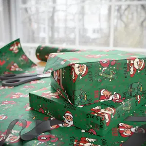 67 Wrapping Papers, 67 Meme Funny Christmas Gift Wrap for Kids, Santa Brain Rot Funny Gift Idea, Holiday Wrapping Roll