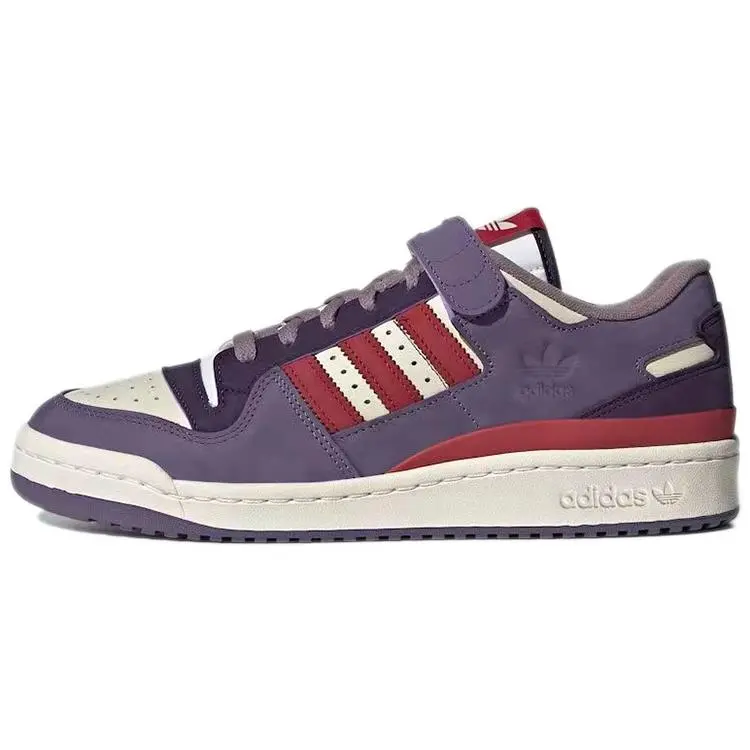 Adidas Originals FORUM 84 Low Sports Shoes - Unisex Fruit Punch Grape Leather Upper Trainers, Athletic Casual Durable Lightweight Flats