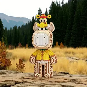 Giraffe 3D Puzzle Building Blocks Decoration, Bookshelf Home Office Cabinet Decor, Party Living Room TV Stand Display, Ideal Gift