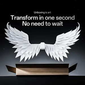 Daedalus Wings Forge Foam Electric Wings Handmade for Cosplay Halloween Party Stage Short Video Shooting Unisex Black and White Style Lightweight Filming Props Masks heated gloves gloves for winter gloves skull caps beanie moo moo and scarf set