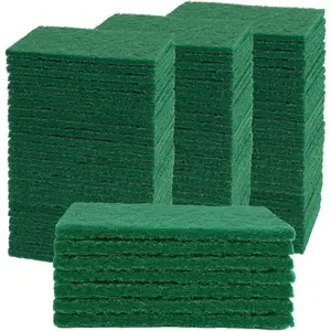 40 count Scouring Pad, Dish  Scouring Pads,4 x 6 inch Green  Household Scrub Pads for Dishes, Kitchen Scrubbers & Metal Grills