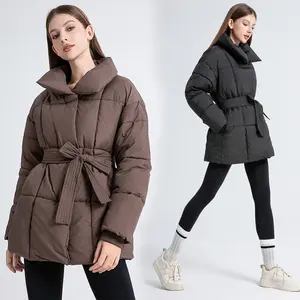Women's Mid-Length Down Cotton Jacket Winter New Design Cotton Coat Outerwear