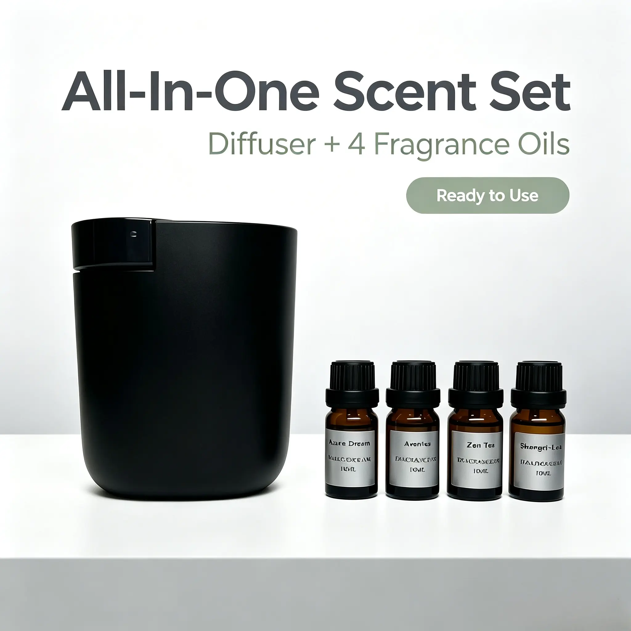 Cozaxomu Hotel Series Plug-in Diffuser Bundle – Ultrasonic Aromatherapy Diffuser with 6 Premium Essential Oils,  for Bedroom & Office, Home Decor Gift Set