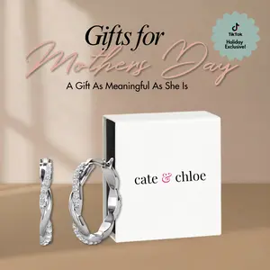 Lauren 18k White Gold Plated 22mm Twisted Hoop Earrings with Simulated Diamond Crystals