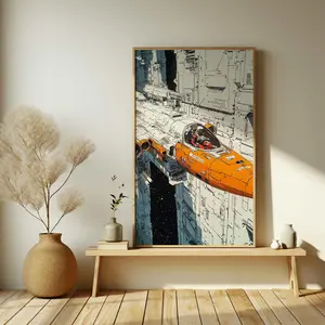 Vintage Spacecraft Exploration Poster, Retro Futurism Art Print, Home Decor