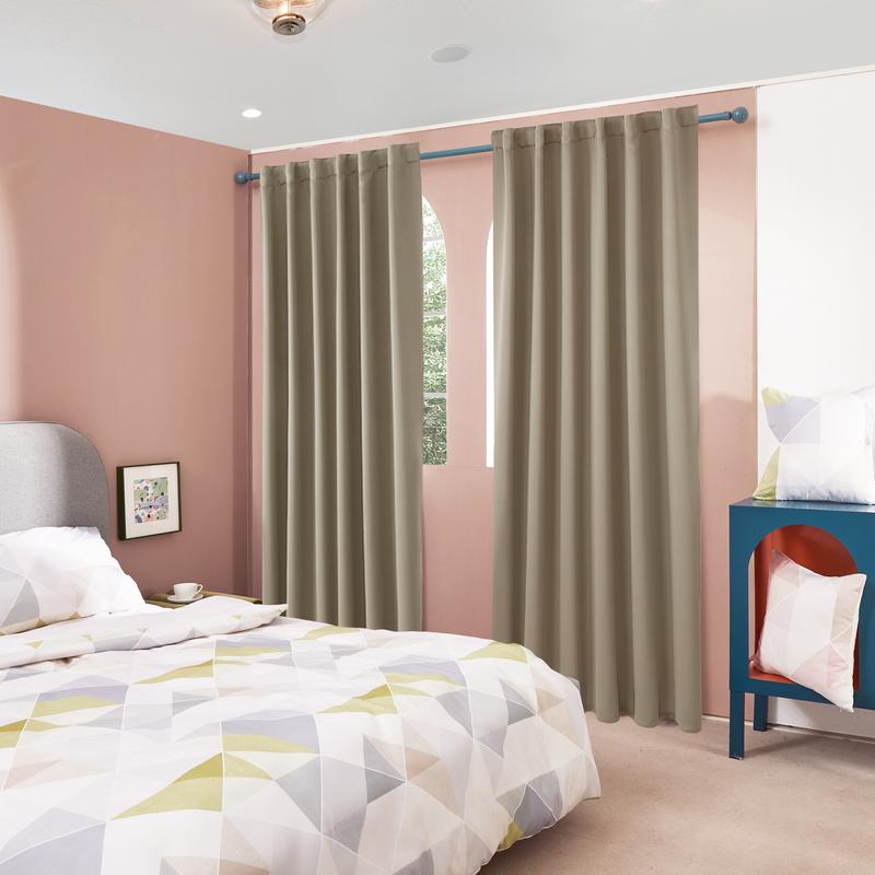 Deconovo 52W Plain Curtains 2 Panels Back Tab and Rod Pocket Thermal Insulated Room Darkening Deconovo 52W Plain Curtains 2 Panels Back Tab and Rod Pocket Thermal Insulated Room Darkening