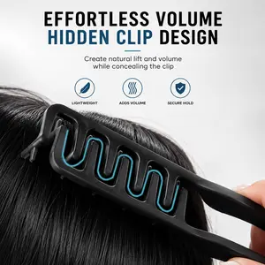 Volumizing Hair Comb Z-Shaped Root Lifter, Invisible Fluffy Styling Hair Clip, Detangling Texture Brush for Instant Volume