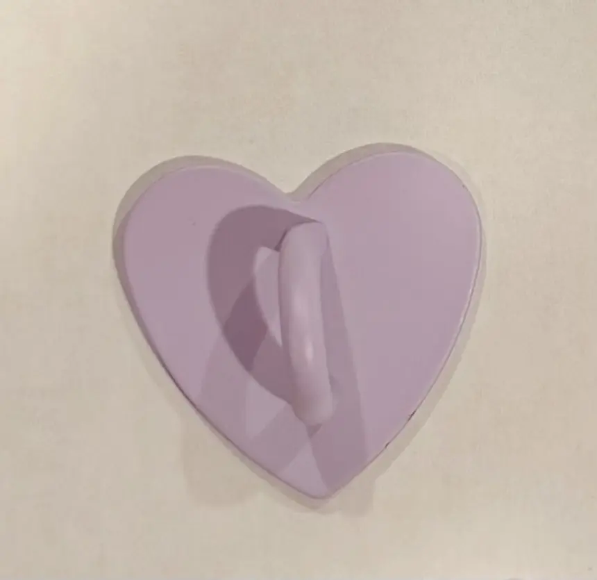 Purple Heart Adhesive Hook | Charm Chain Accessory