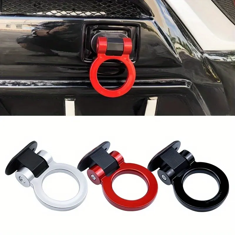 Universal Purple O Shaped Tow Hook Decor Bumper Trailer Sticker Adorn For Car Car Accessories Vehicle Exterior Decoration Car Decorations