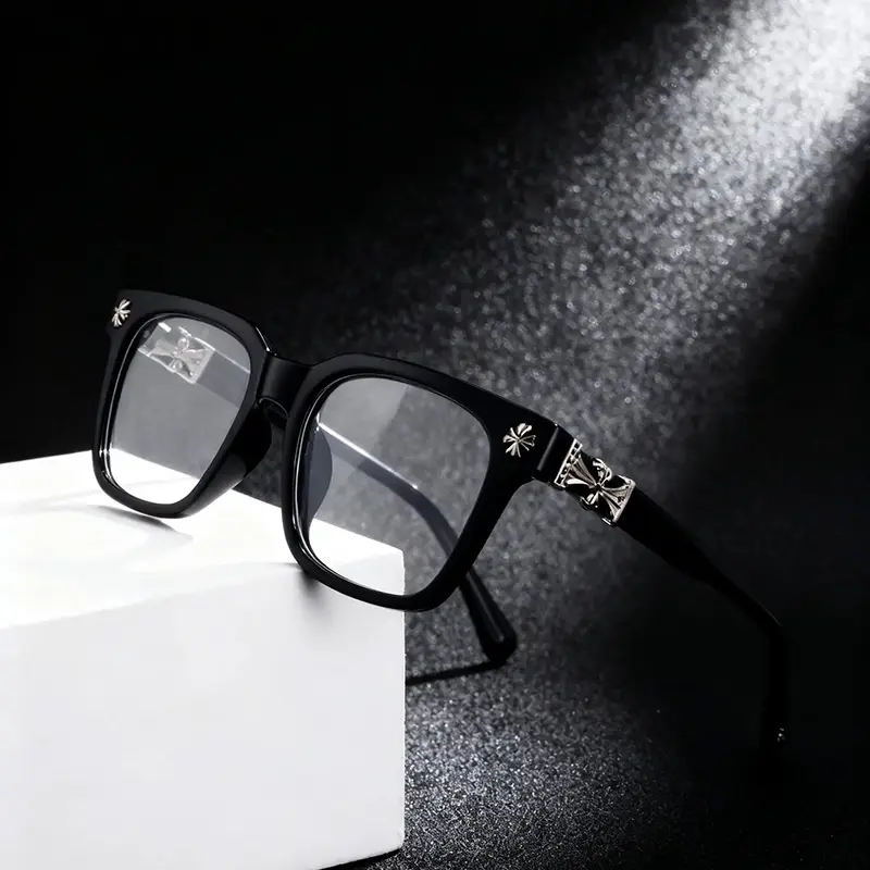 Men's Plastic Square Frame Eyeglasses, Casual Retro Style, Suitable for Daily Wear, College, Commuting, Home Use, Stylish Square Frames, Trendy Casual Frames, Trending Glasses, Square Frame Eyewear, Fashionable Frames Glasses, Fashion Glasses