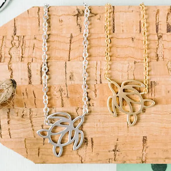Sea Turtle Necklace – Matte Sterling Silver or 14K Gold Over Sterling | Ocean-Inspired Jewelry