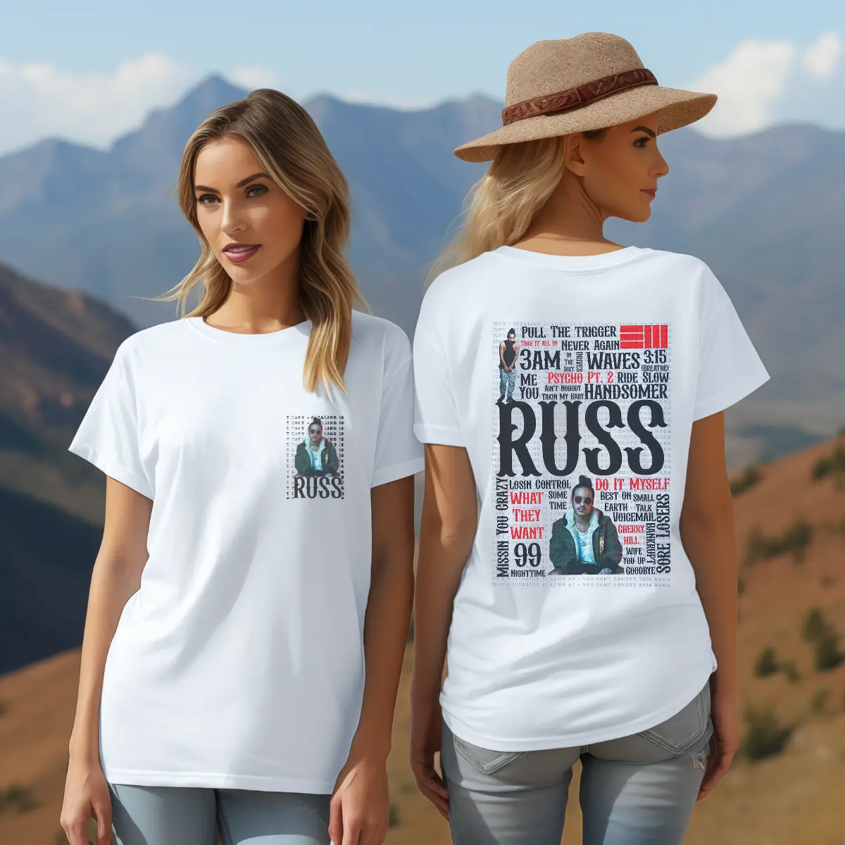 Russ Song List shirt Russ Merch, russ shirt, fashion shirts, comfy tee