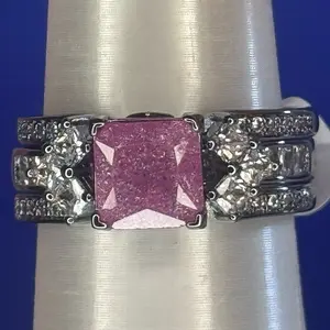 Bomb Party The GOGO Unicorn RBP2160 Ring | Lab Created Pink | Hematite Plating | Size 10