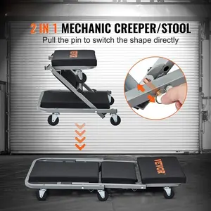 2 in 1 Z Creeper Seat Rolling Chair Auto Mechanics Shop Garage Work Stool Super Brand Day