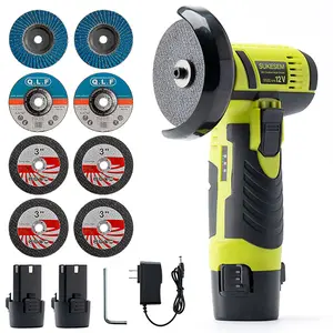 12V mini angle grinder, cordless power tool, grinding tool, lithium battery powered tool, construction tool, electric polishing machine, grinding machine, household electric small portable multifunctional polishing and grinding machine