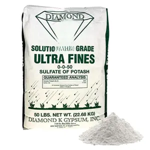 Supply Solutions Ultra Fines 0-0-50 Sulfate of Potash Potassium Fertilizer for Indoor & Outdoor Plants, Flowers, Gardens, Fruit, Lawn - 50 Pounds, Highly Soluble, OMRI Certified