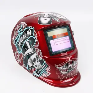 Auto Darkening Welding Helmet with Large Viewing Screen True Color Lens 4 Arc Sensors 0.1ms Response for Men Welders Solar Powered
