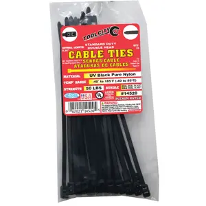 Zip Tie  8.25" 50lb. Tensile SD Double Head 25 PC Black