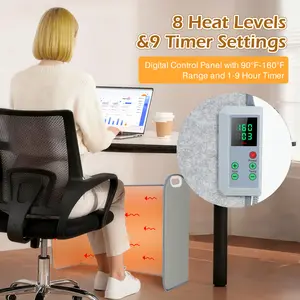 1 Count Portable Space Heater, Foldable Under Desk Heater, Auto Shut Off and Tip-Over Protection