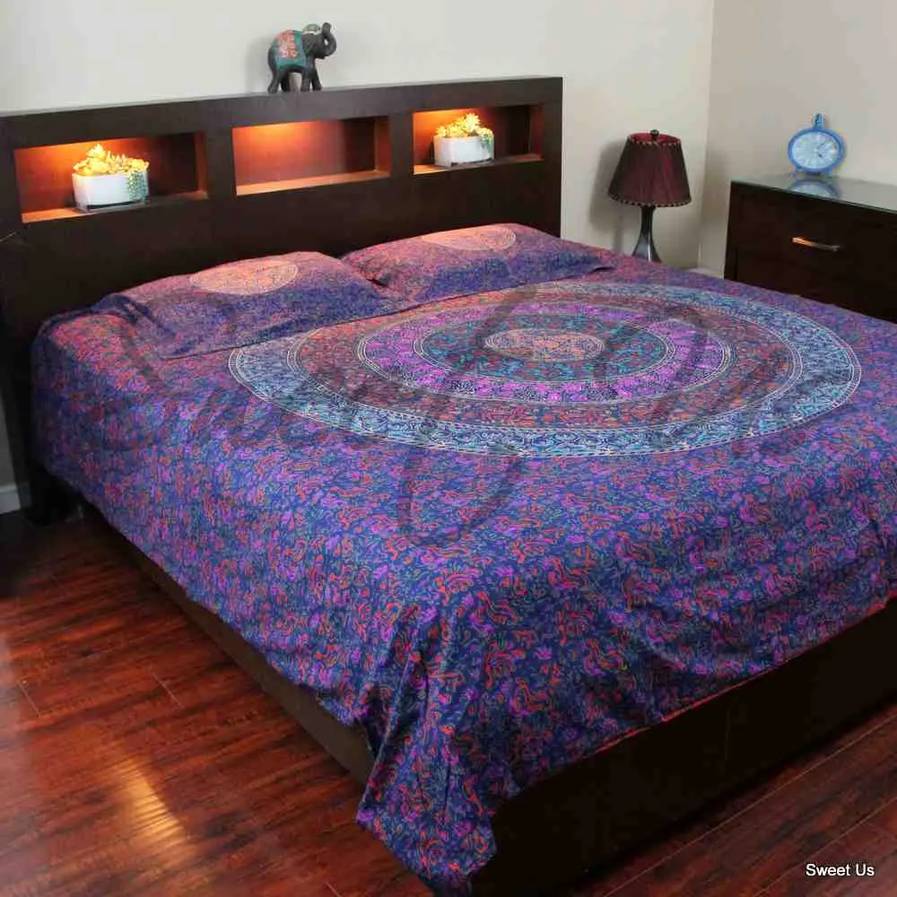 Scarlet Bloom Cotton Floral Reversible Duvet Cover — Crimson Dreams