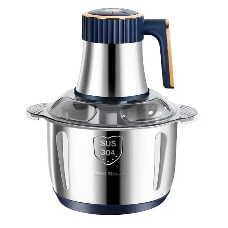 5L Electric Meat Grinding Tool, Stainless Steel Food Chopper, Household Kitchen Appliances for Vegetables, Onions, Garlic, Peppers, Salads, Fruits, Dough.