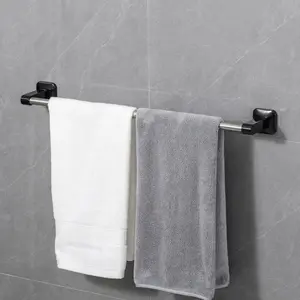 Adhesive Bathroom Towel Bar Wall Mount Towel Rack | No Drill | Rustproof Steel Adhesive Bathroom Towel Bar Wall Mount Towel Rack | No Drill | Rustproof Steel