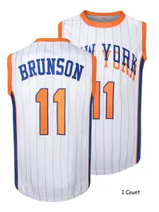 Men's Basketball Jersey 11 Brunson Blue Embroidered Sportswear, Quick-Dry Casual Outdoor Sports Shirt, Loose-Fitting All Seasons