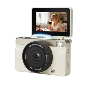 Ponit and Shoot Digital Camera with  3" LCD 180° Flip Screen Compact Vlogging Y2K Camera with 32G SD-Card White, Ideal Gift for Girls, Boys Teenagers, and Beginners, Birthday Christmas Valentine's Day Gift