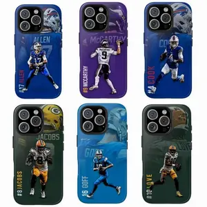 American football fan phone case, compatible with iPhone 12, 13, 14, 15, 16, and 17.