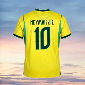 2026 New Home Yellow Away Blue No.10 Neymar No.11 Raphinha Short Sleeves Football Shirts