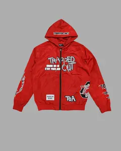 Windbreaker Jackets - Red/Black