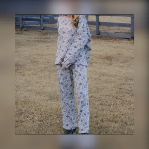 Lulu Mac Camo Thermal Lounge Pant Womenswear Bottoms Cotton